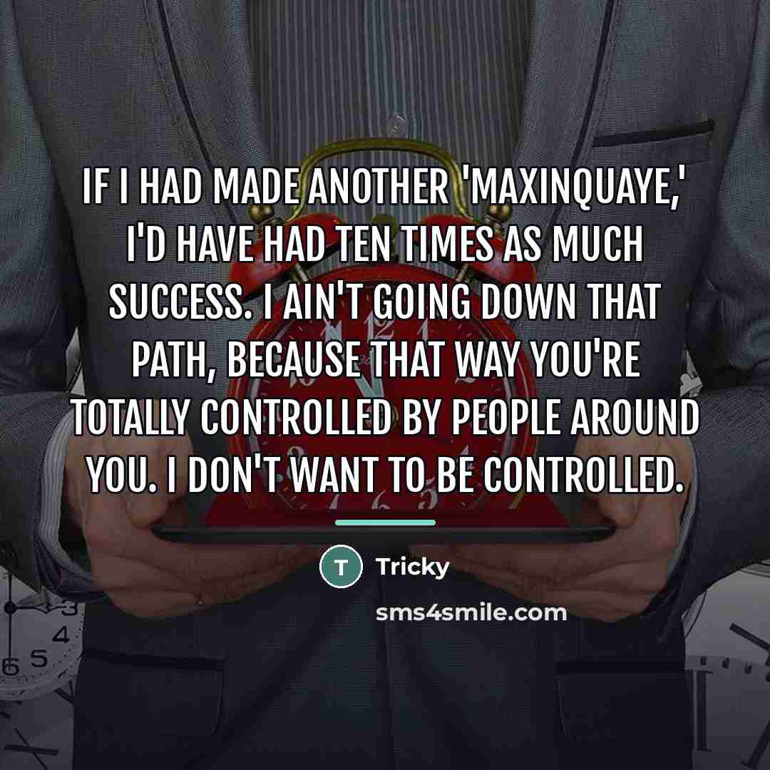 “If I had made another 'Maxinquaye,' I'd have had ten…” quote by Tricky