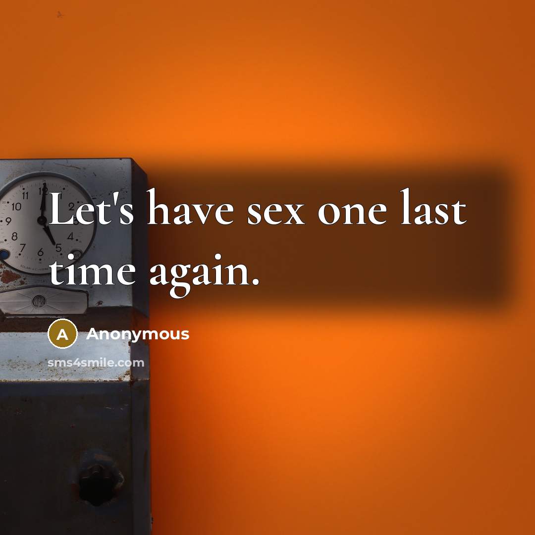 “Let's have sex one last time again.…” quote by Anonymous