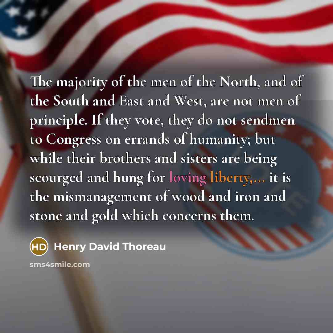 “The majority of the men of the North, and of…” quote by Henry David Thoreau