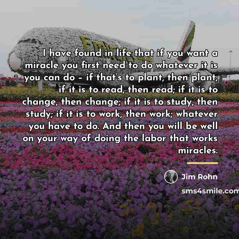 “I have found in life that if you want a…” quote by Jim Rohn