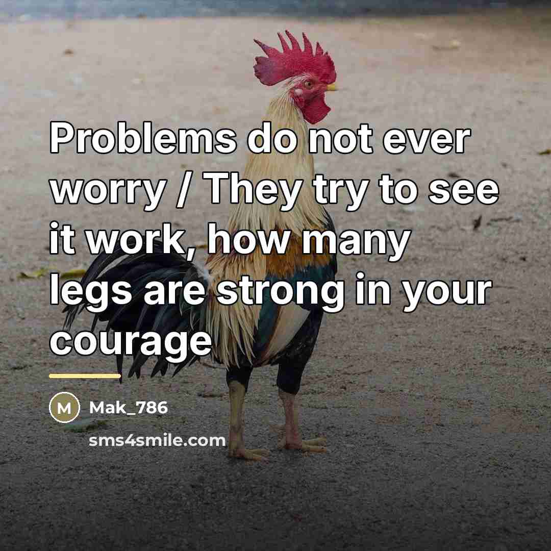 “Problems do not ever worry / They try to see…” quote by Mak_786