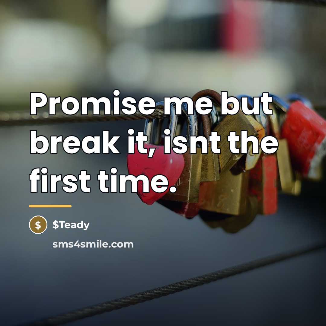 “Promise me but break it, isnt the first time.…” quote by $Teady
