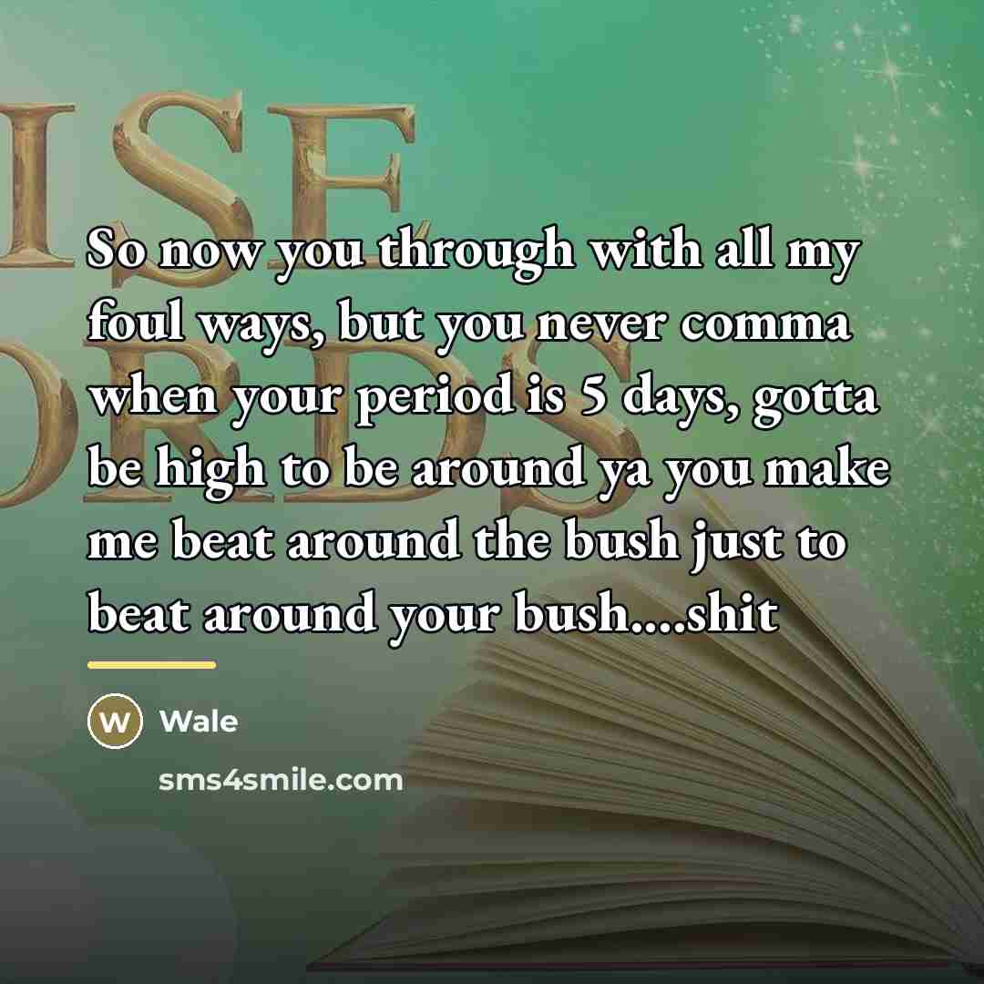 “So now you through with all my foul ways, but…” quote by Wale