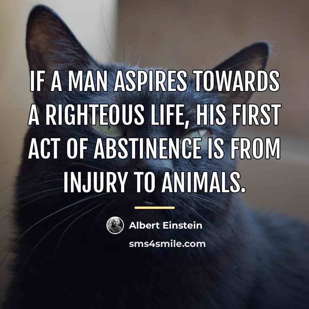 “If a man aspires towards a righteous life, his first…” quote by Albert Einstein