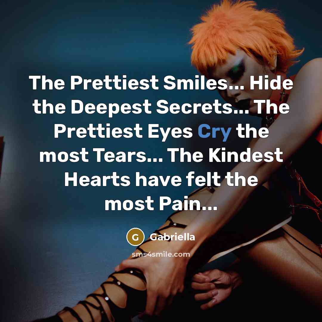 “The Prettiest Smiles... Hide the Deepest Secrets... The Prettiest Eyes…” quote by Gabriella