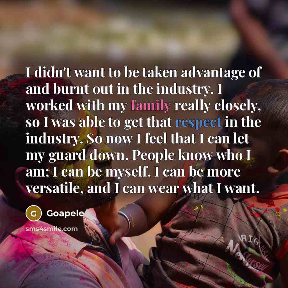 “I didn't want to be taken advantage of and burnt…” quote by Goapele