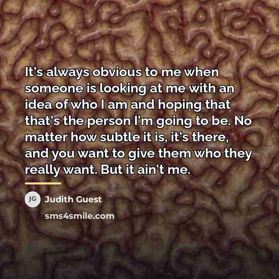 “It's always obvious to me when someone is looking at…” quote by Judith Guest