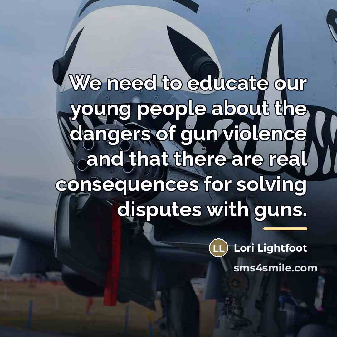 “We need to educate our young people about the dangers…” quote by Lori Lightfoot