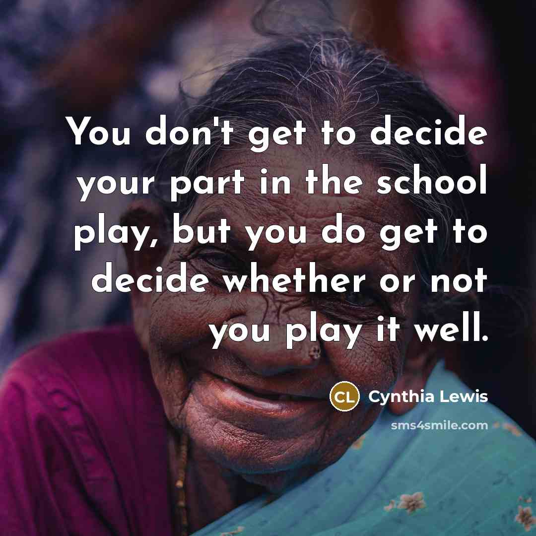 “You don't get to decide your part in the school…” quote by Cynthia Lewis