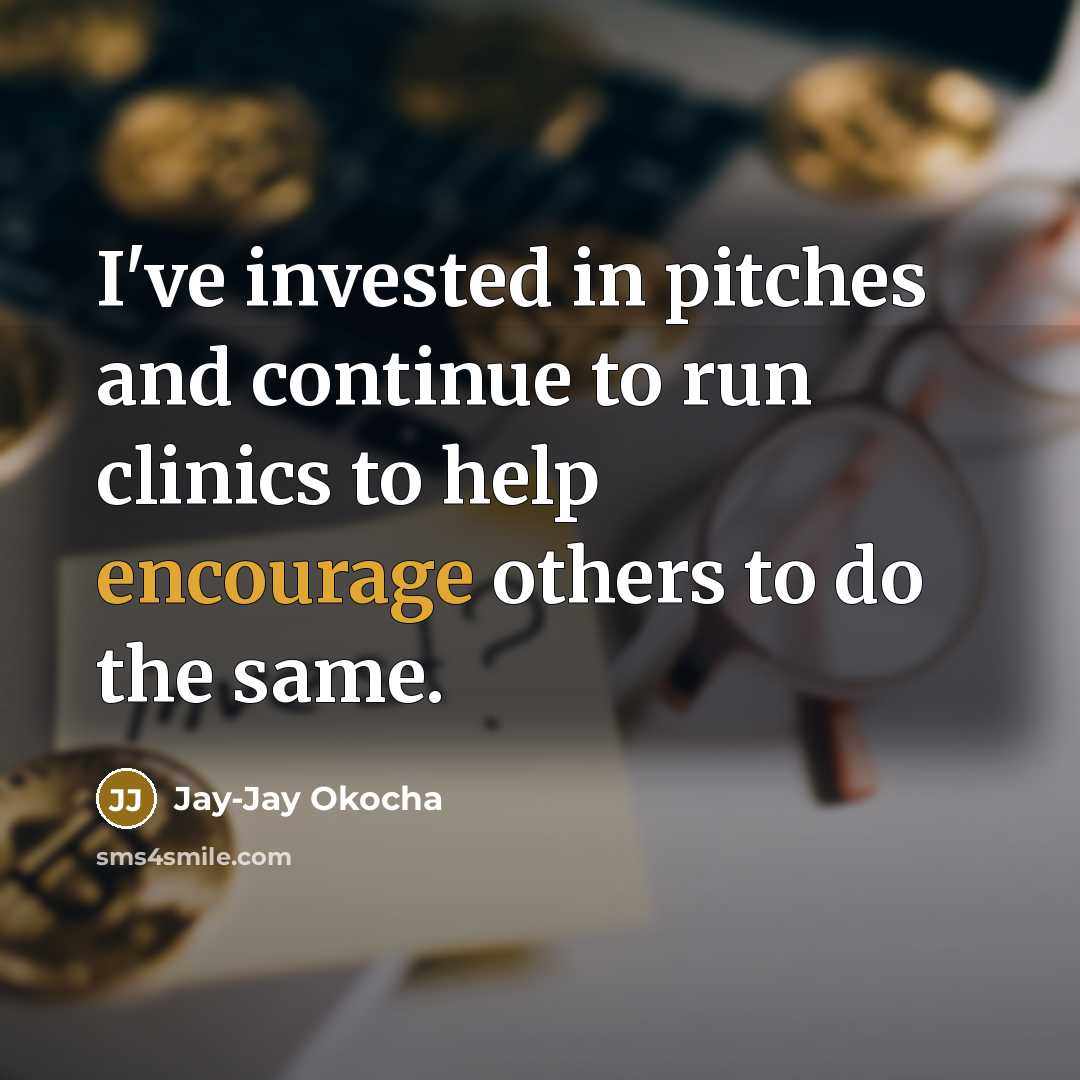 “I've invested in pitches and continue to run clinics to…” quote by Jay-Jay Okocha