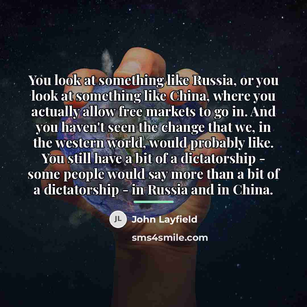 “You look at something like Russia, or you look at…” quote by John Layfield