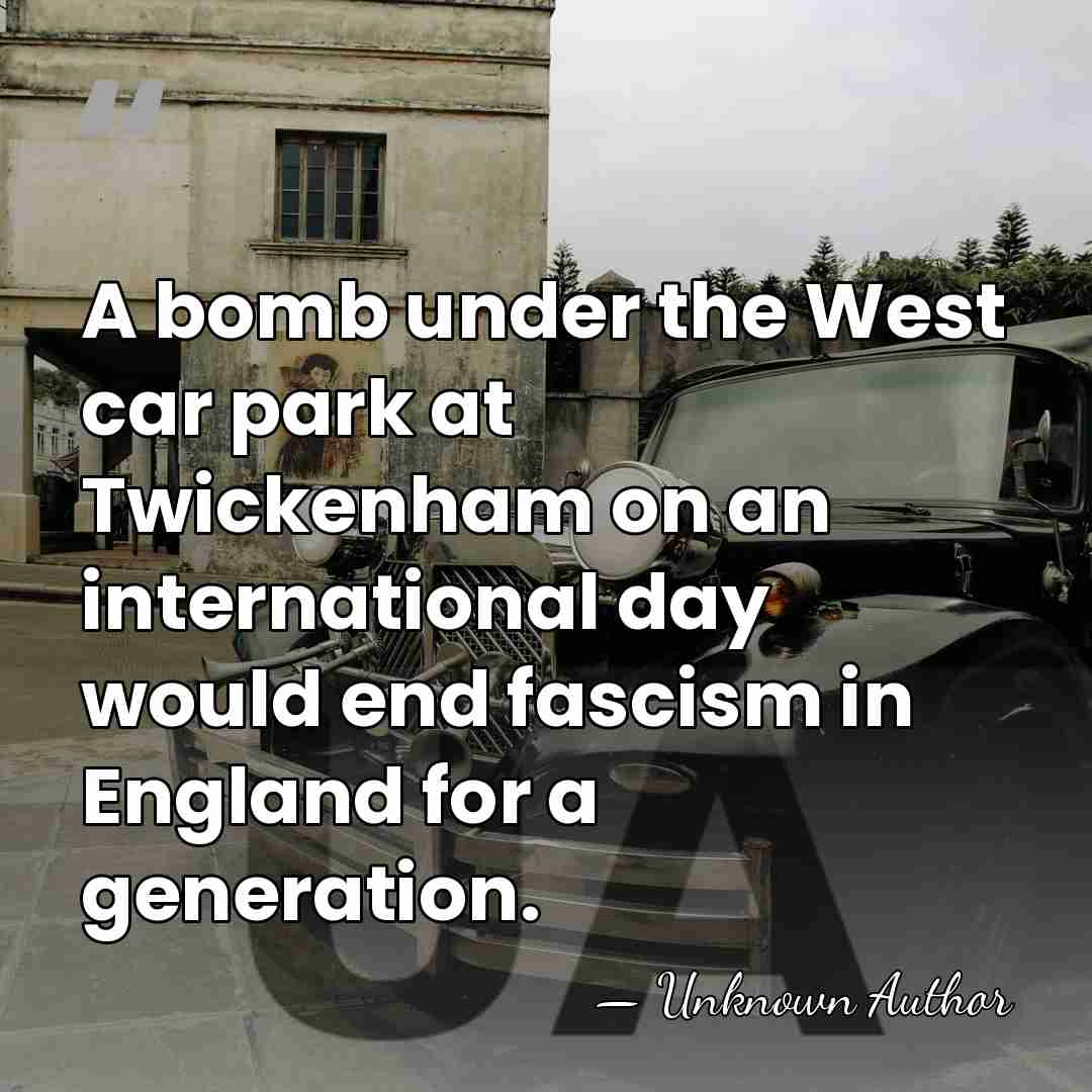 A bomb under the West car park at Twickenham on an international&hellip; - Unknown Author
