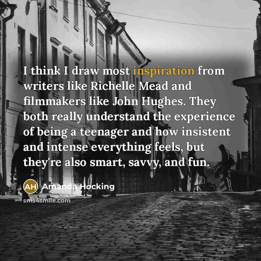 “I think I draw most inspiration from writers like Richelle…” quote by Amanda Hocking
