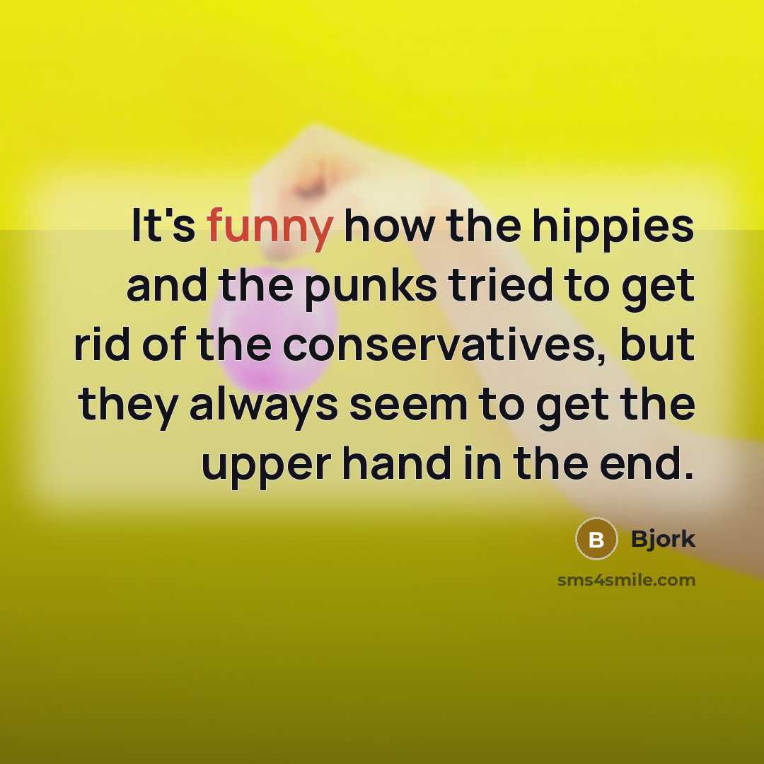 “It's funny how the hippies and the punks tried to…” quote by Bjork
