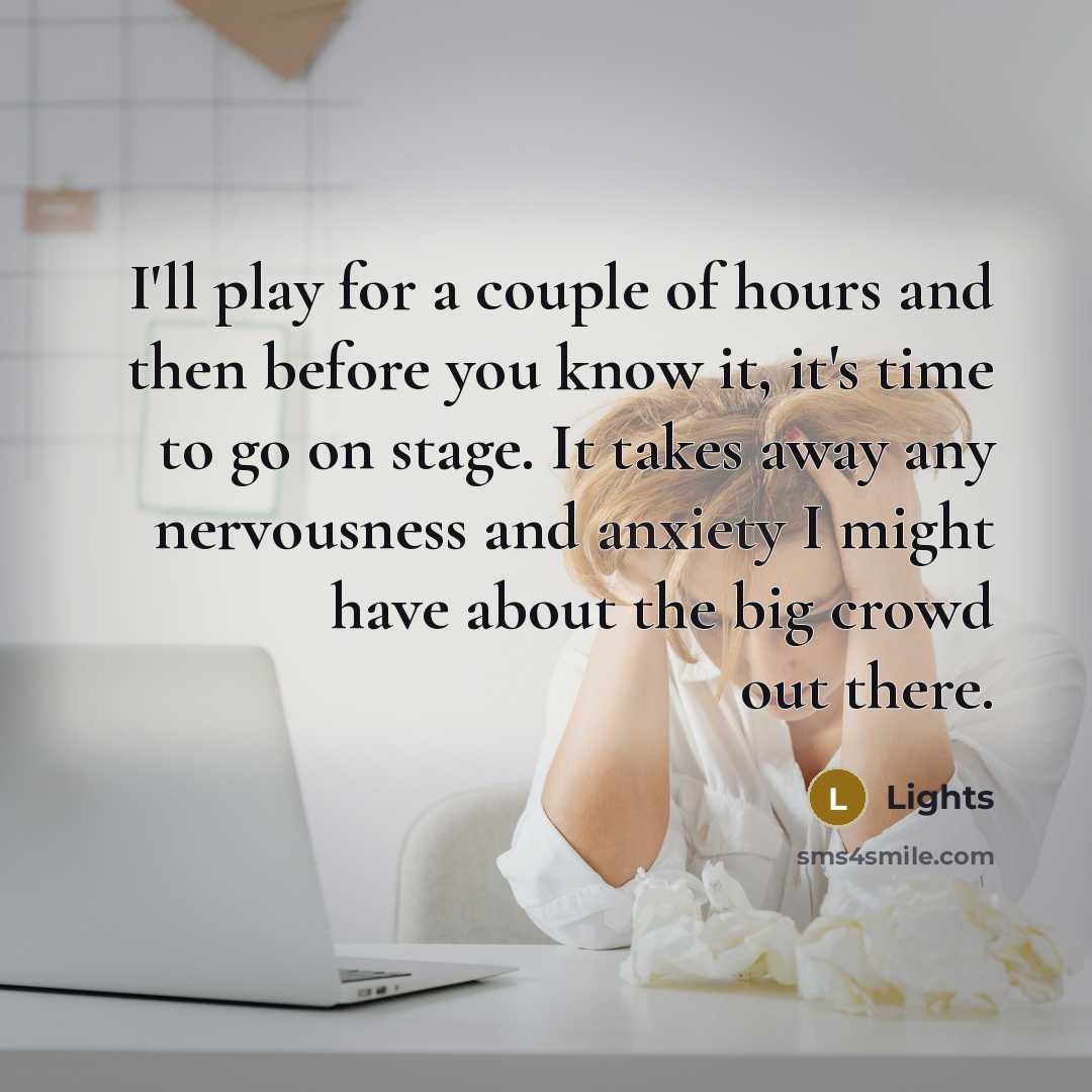 “I'll play for a couple of hours and then before…” quote by Lights