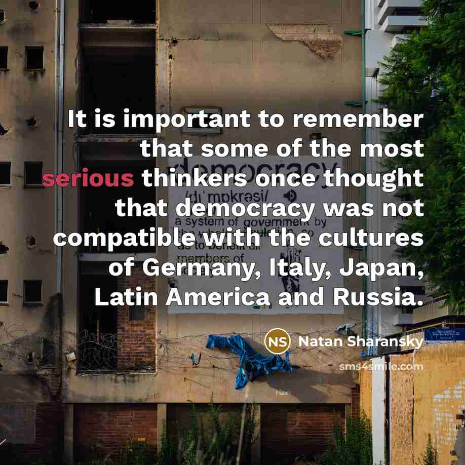 “It is important to remember that some of the most…” quote by Natan Sharansky