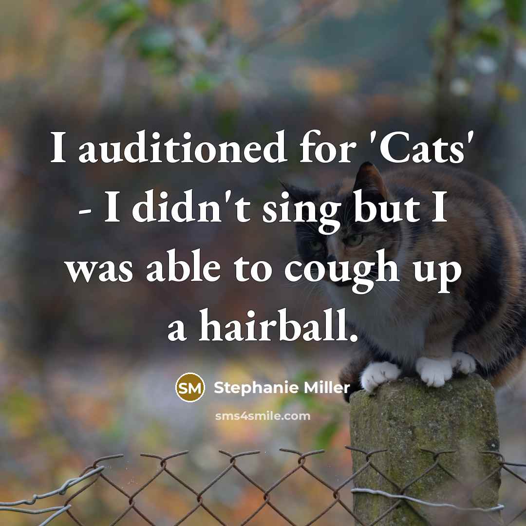“I auditioned for 'Cats' - I didn't sing but I…” quote by Stephanie Miller
