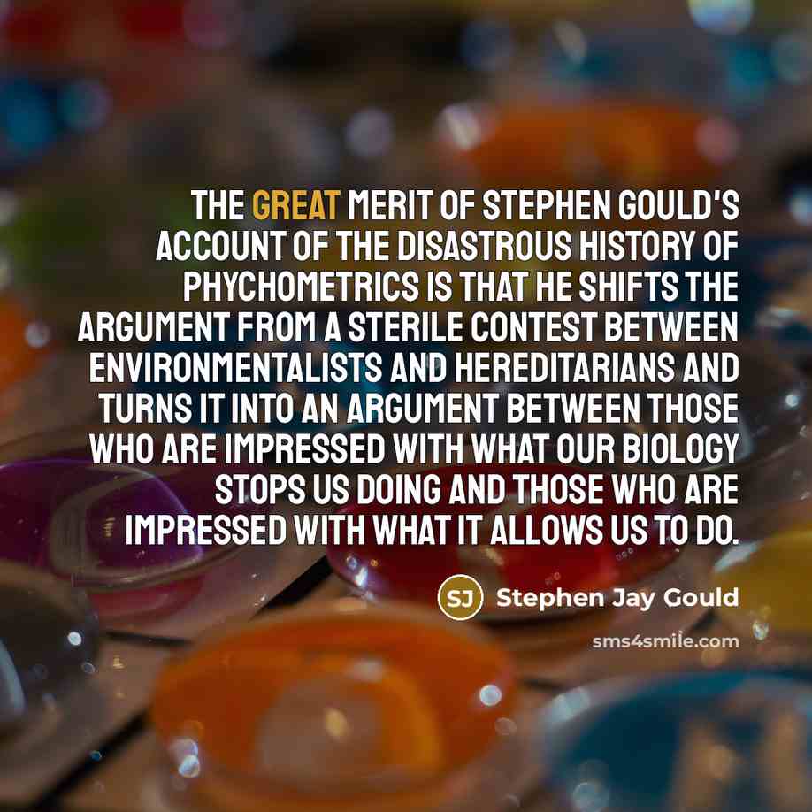 “The great merit of Stephen Gould's account of the disastrous…” quote by Stephen Jay Gould