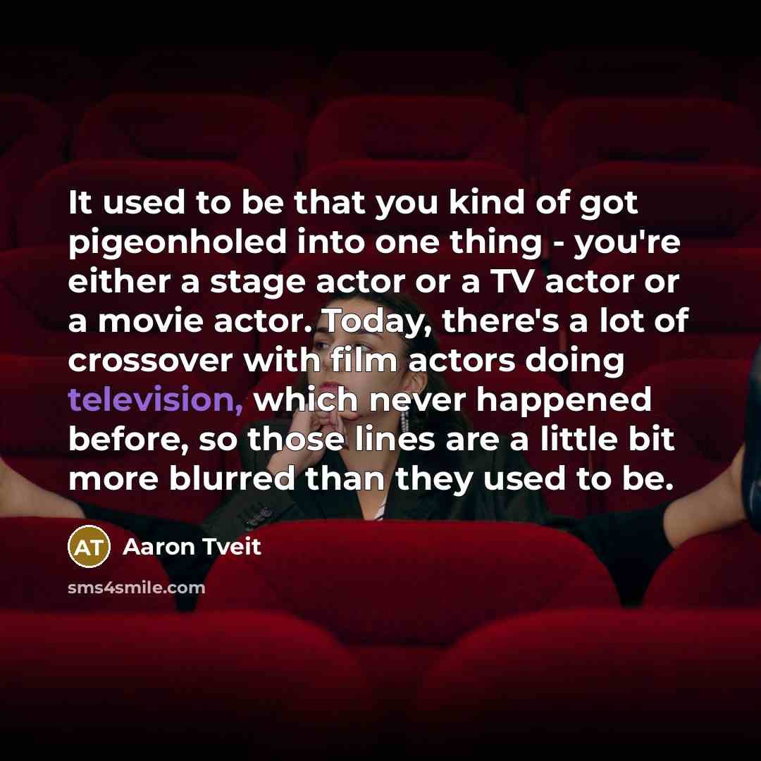 “It used to be that you kind of got pigeonholed…” quote by Aaron Tveit