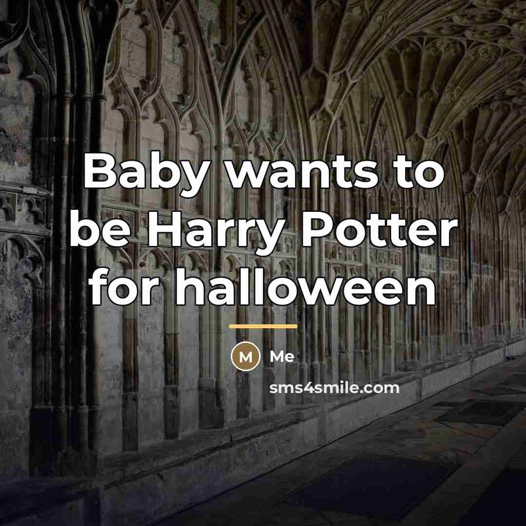 “Baby wants to be Harry Potter for halloween…” quote by Me