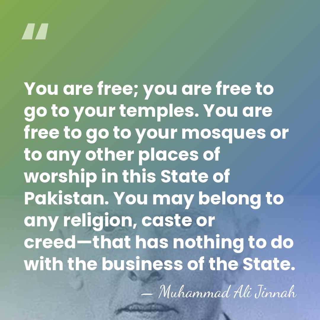 You are free; you are free to go to your temples. You&hellip; - Muhammad Ali Jinnah