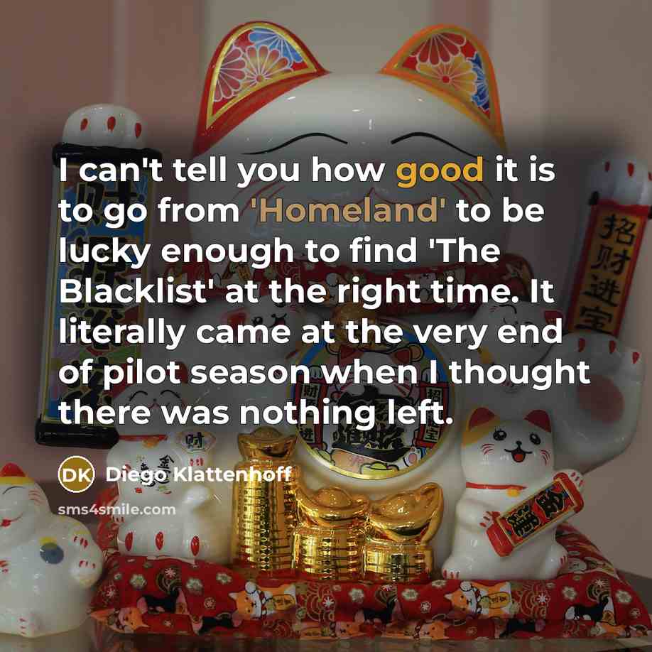 “I can't tell you how good it is to go…” quote by Diego Klattenhoff