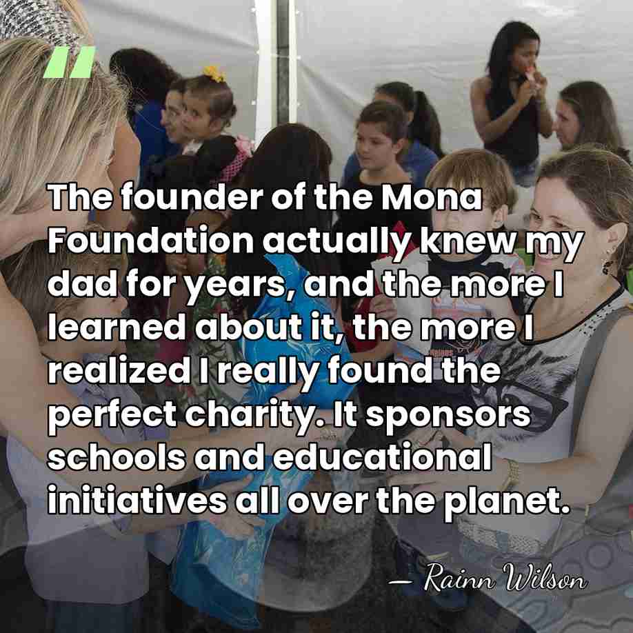 The founder of the Mona Foundation actually knew my dad for years,&hellip; - Rainn Wilson