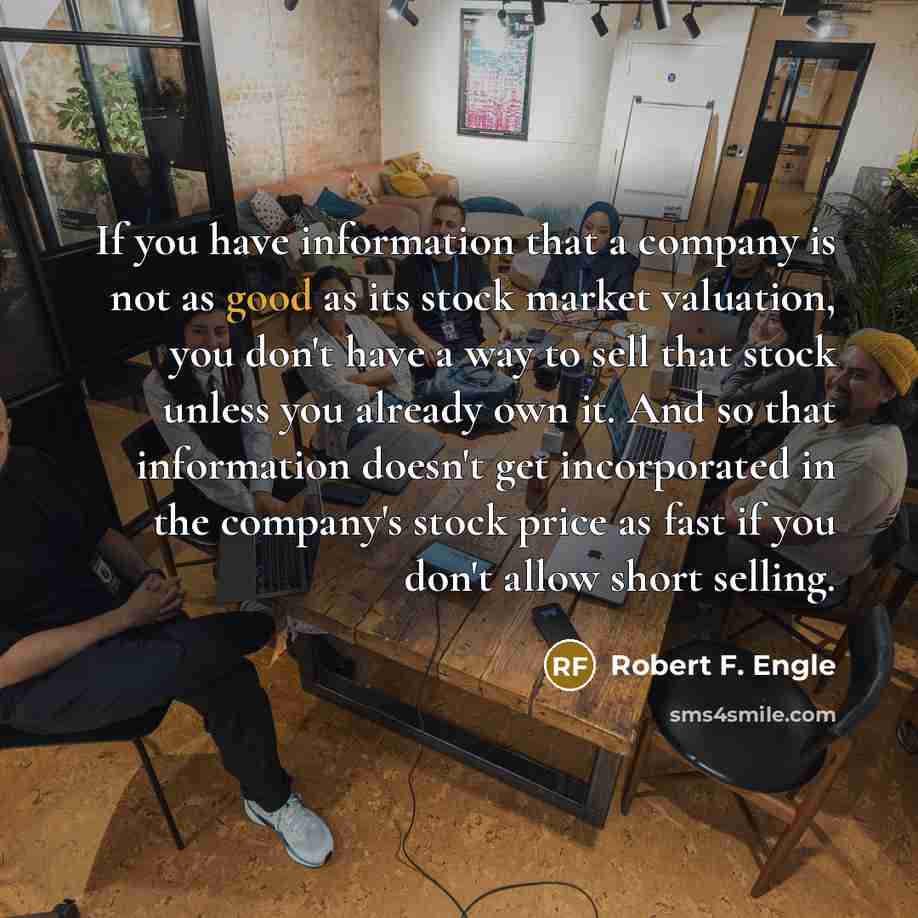 “If you have information that a company is not as…” quote by Robert F. Engle