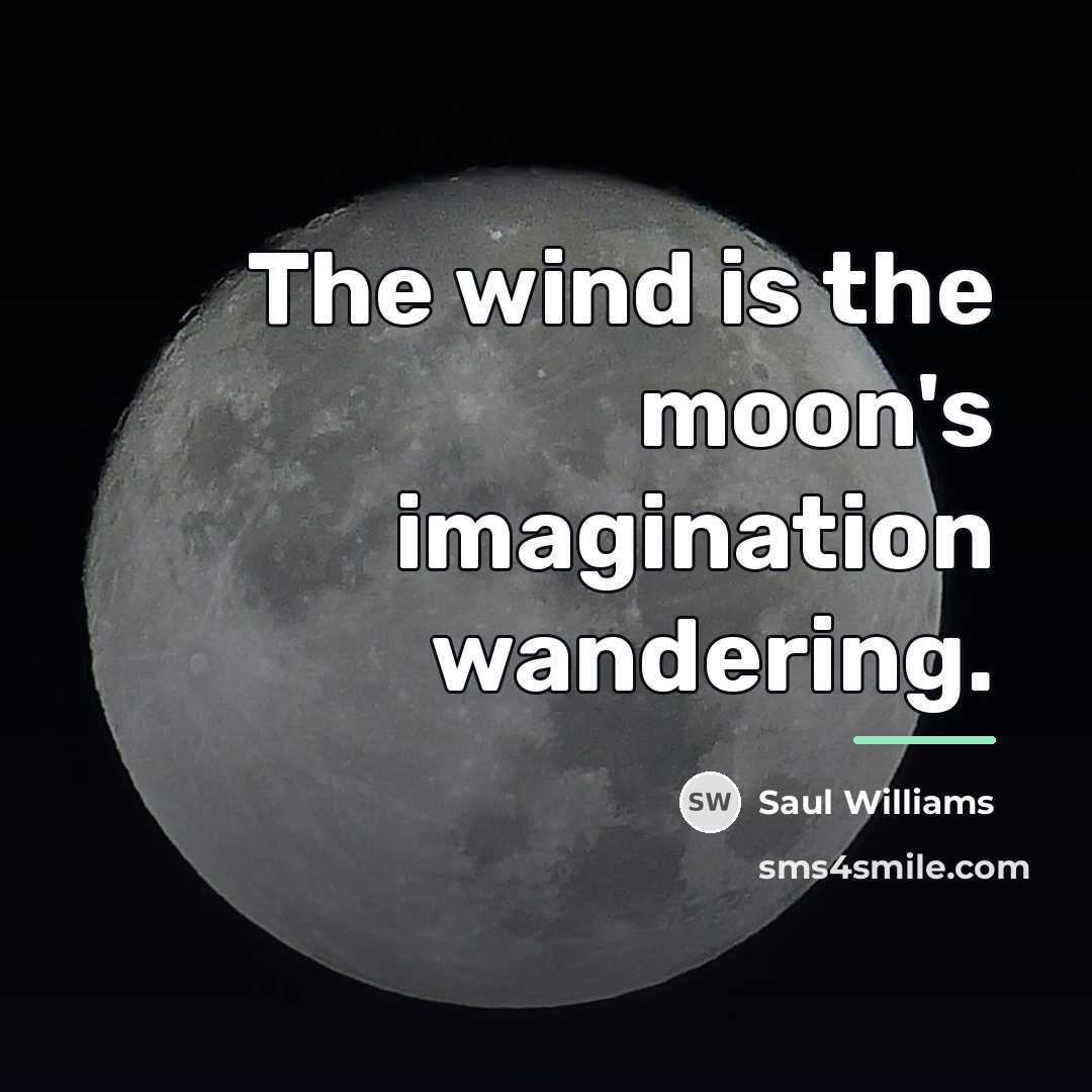 “The wind is the moon's imagination wandering.…” quote by Saul Williams