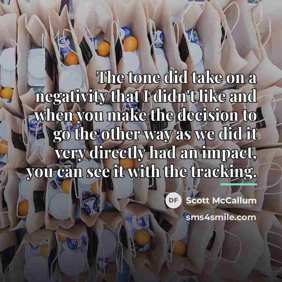 “The tone did take on a negativity that I didn't…” quote by Scott McCallum