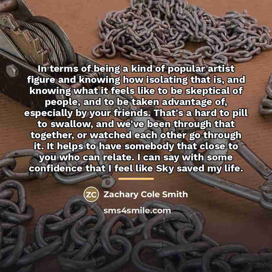“In terms of being a kind of popular artist figure…” quote by Zachary Cole Smith