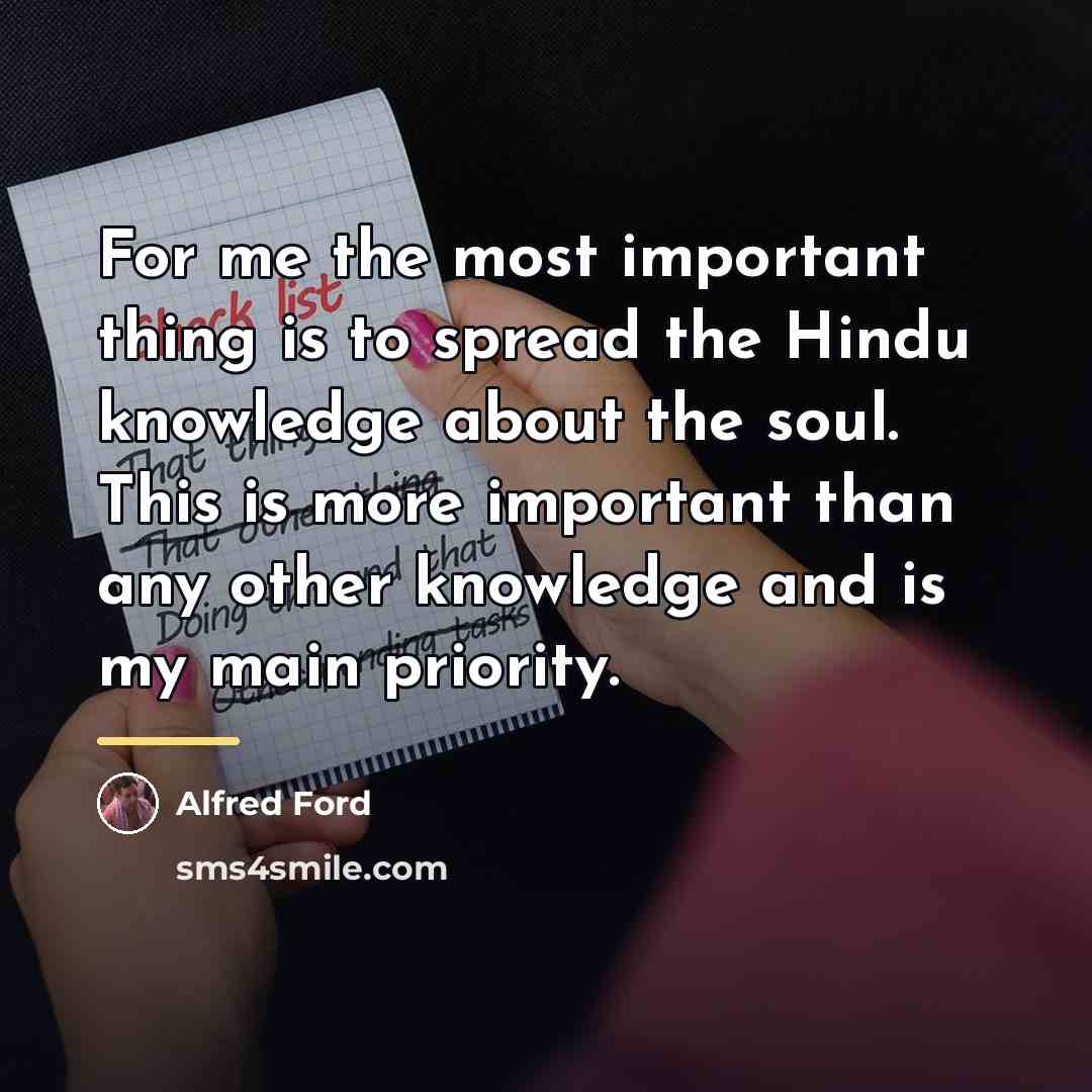 “For me the most important thing is to spread the…” quote by Alfred Ford