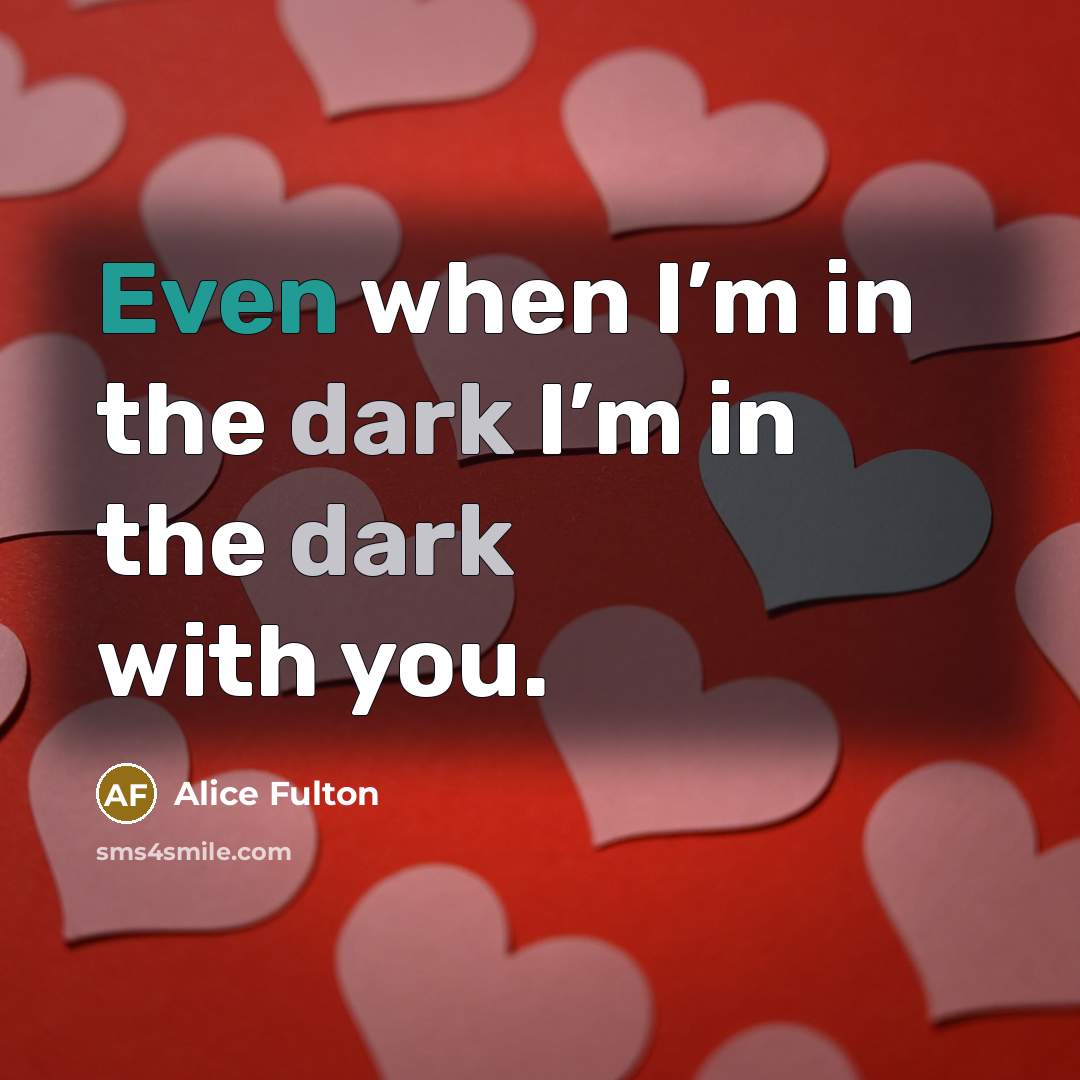 “Even when I’m in the dark I’m in the dark…” quote by Alice Fulton