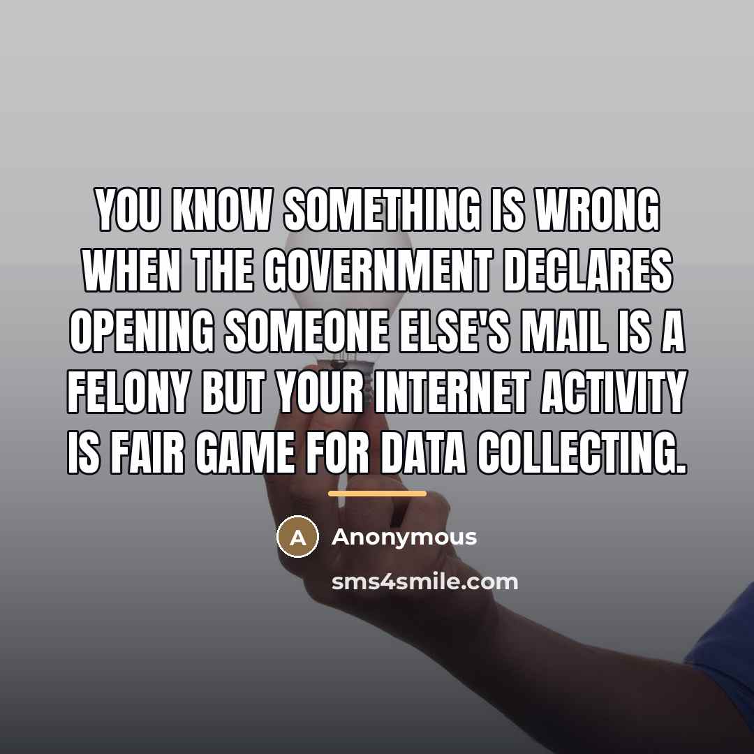 “You know something is wrong when the government declares opening…” quote by Anonymous
