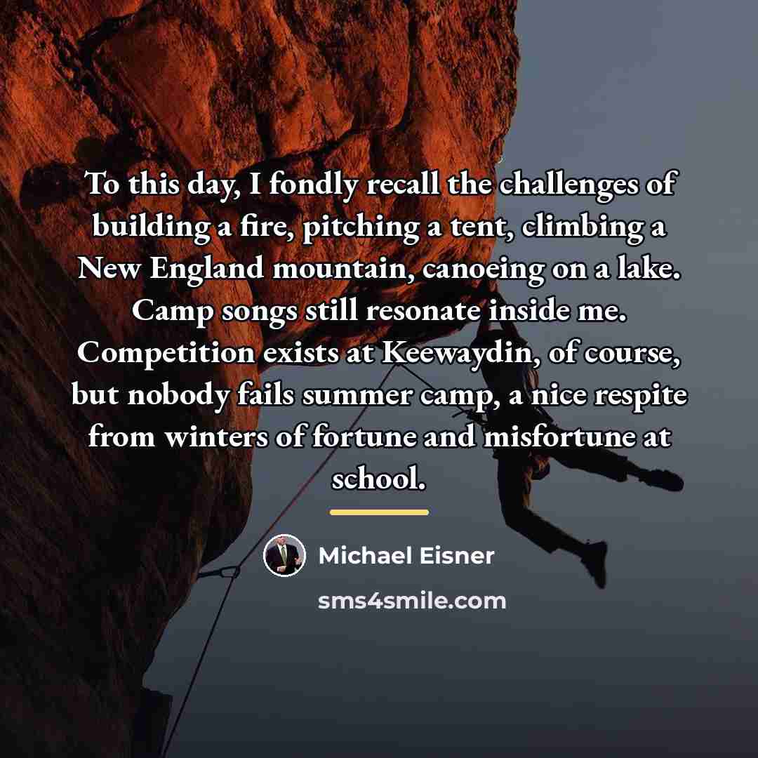“To this day, I fondly recall the challenges of building…” quote by Michael Eisner