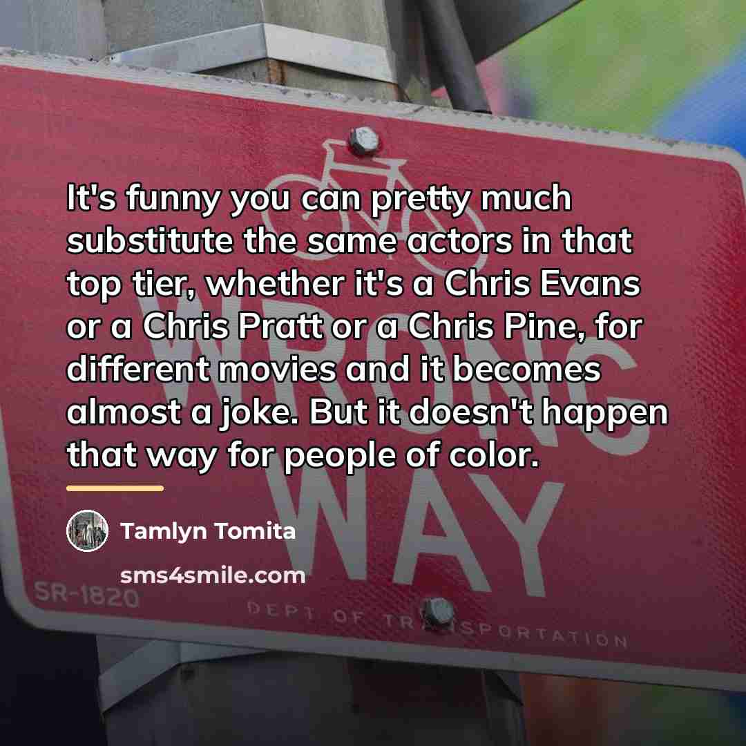 “It's funny you can pretty much substitute the same actors…” quote by Tamlyn Tomita