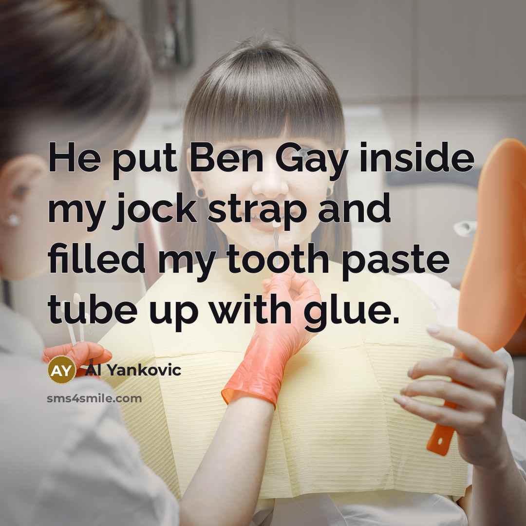 “He put Ben Gay inside my jock strap and filled…” quote by Al Yankovic