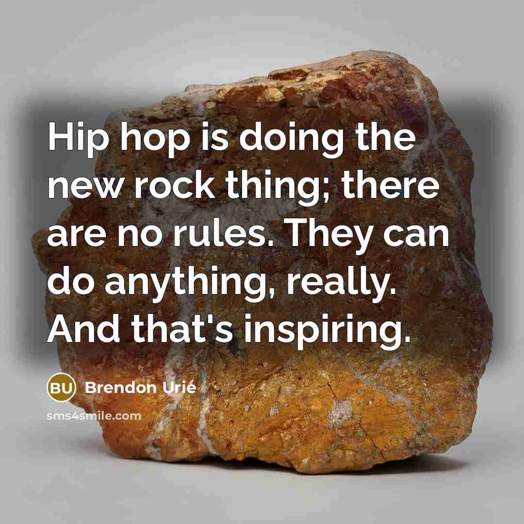 “Hip hop is doing the new rock thing; there are…” quote by Brendon Urie
