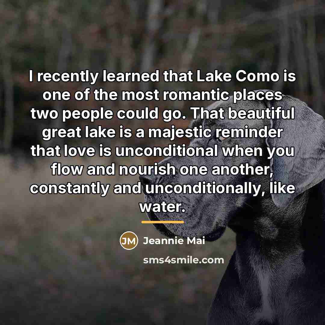 “I recently learned that Lake Como is one of the…” quote by Jeannie Mai