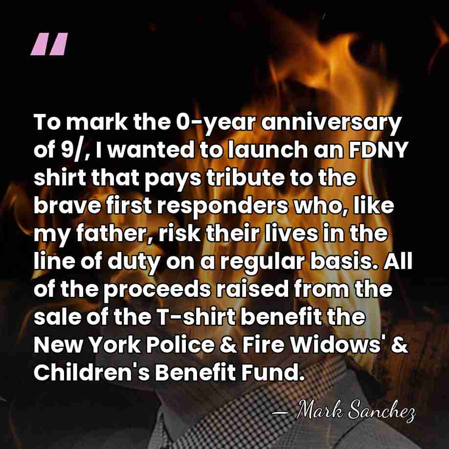 To mark the 0-year anniversary of 9/, I wanted to launch an&hellip; - Mark Sanchez