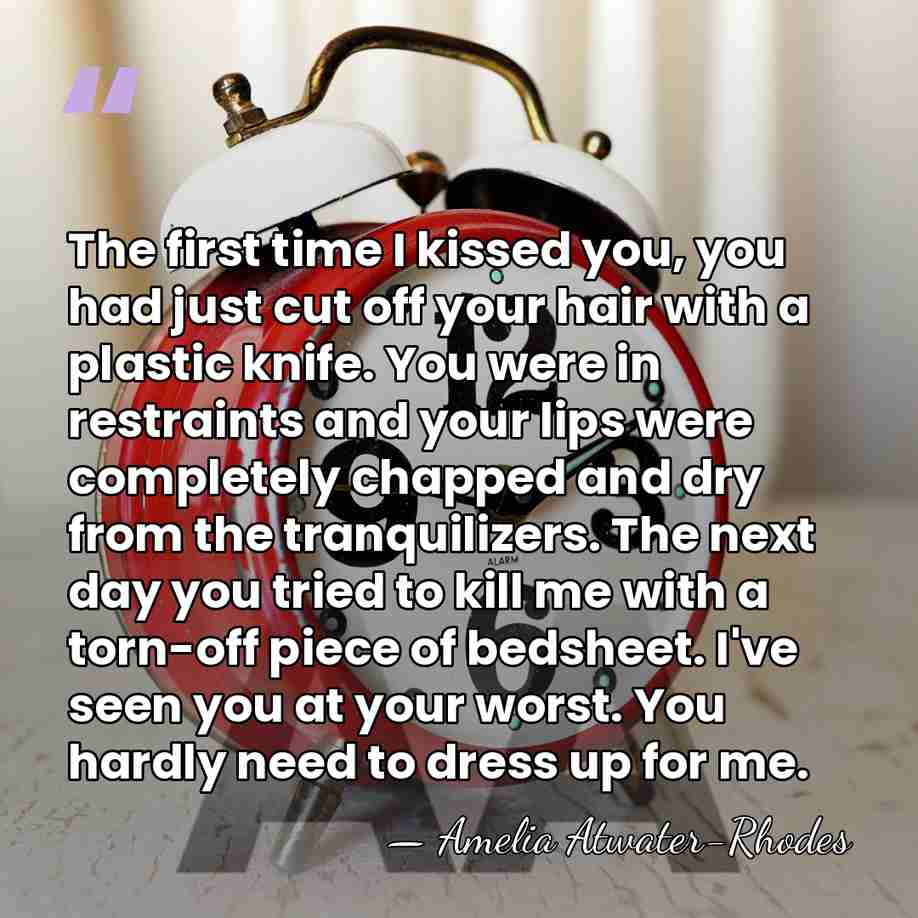 The first time I kissed you, you had just cut off your&hellip; - Amelia Atwater-Rhodes