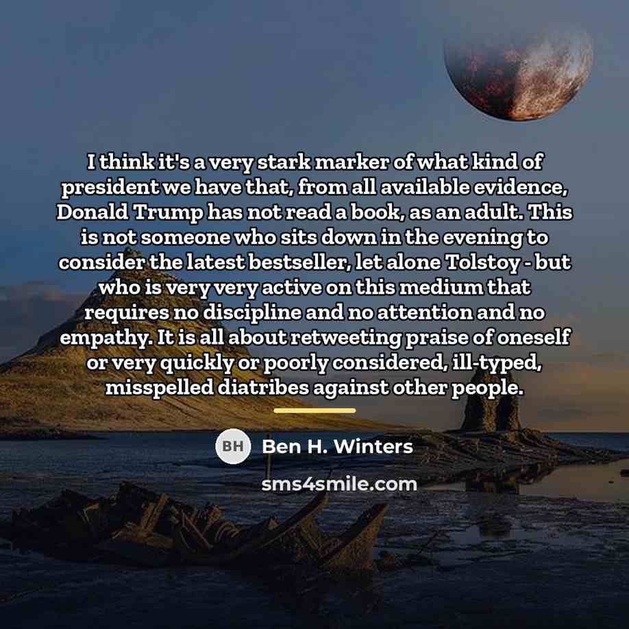 “I think it's a very stark marker of what kind…” quote by Ben H. Winters