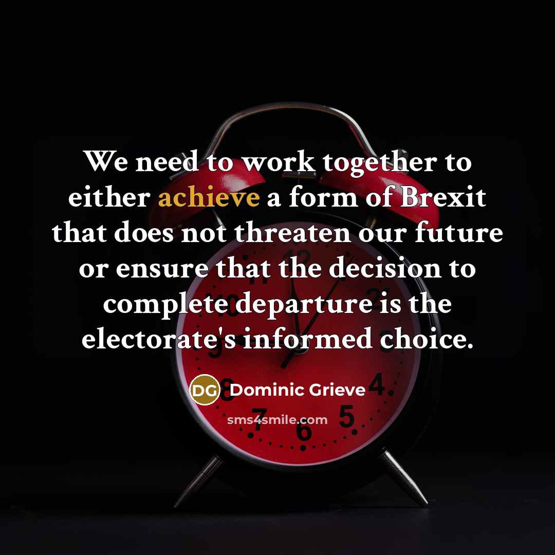 “We need to work together to either achieve a form…” quote by Dominic Grieve