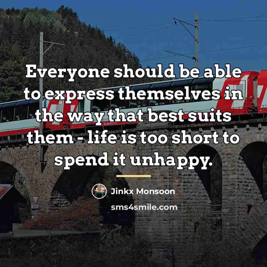 “Everyone should be able to express themselves in the way…” quote by Jinkx Monsoon