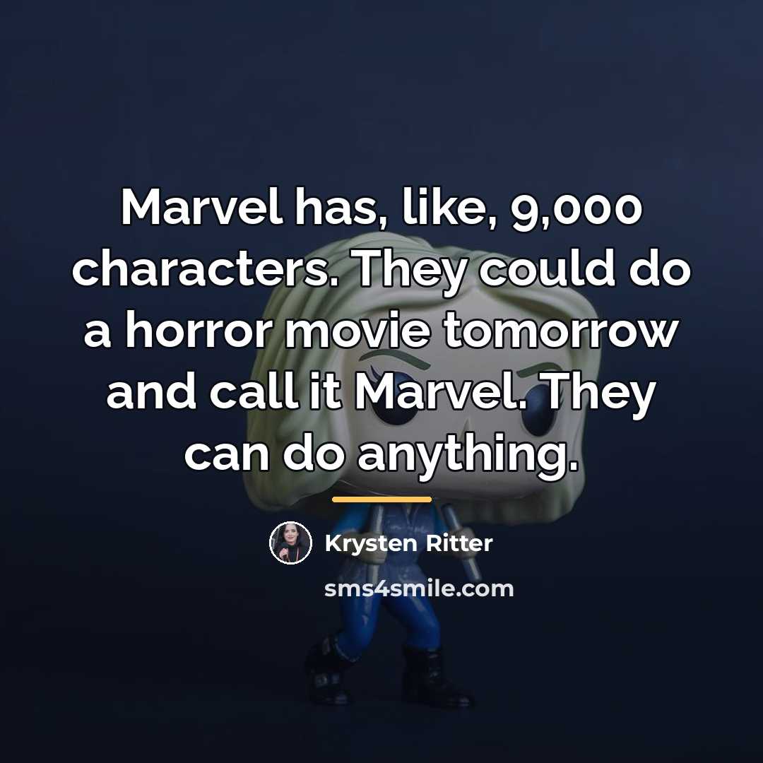 “Marvel has, like, 9,000 characters. They could do a horror…” quote by Krysten Ritter