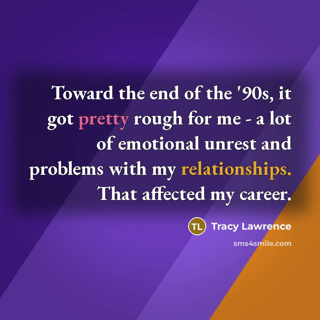 “Toward the end of the '90s, it got pretty rough…” quote by Tracy Lawrence