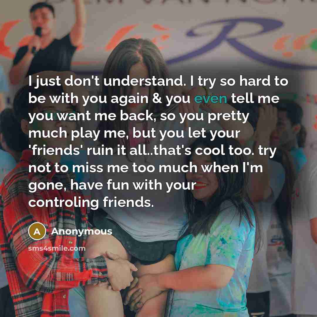 “I just don't understand. I try so hard to be…” quote by Anonymous