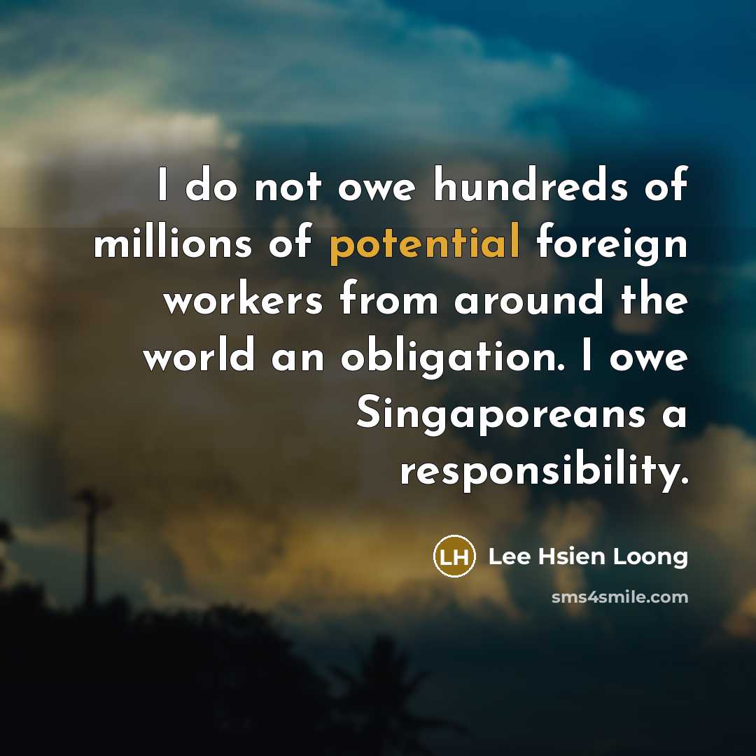 “I do not owe hundreds of millions of potential foreign…” quote by Lee Hsien Loong