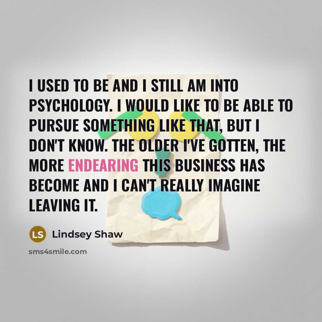“I used to be and I still am into psychology.…” quote by Lindsey Shaw