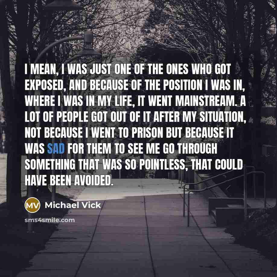 “I mean, I was just one of the ones who…” quote by Michael Vick